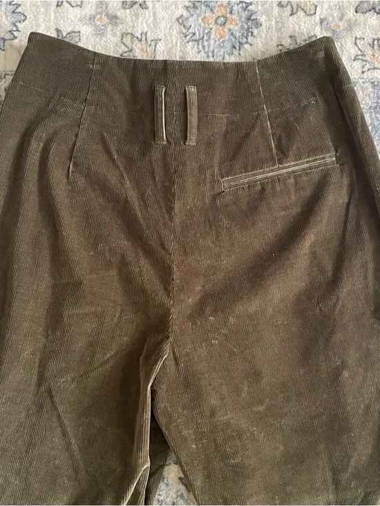 Doen Nelda Corduroy Pant Dark Green Olive Sz 4-6 Womens - Picture 10 of 16